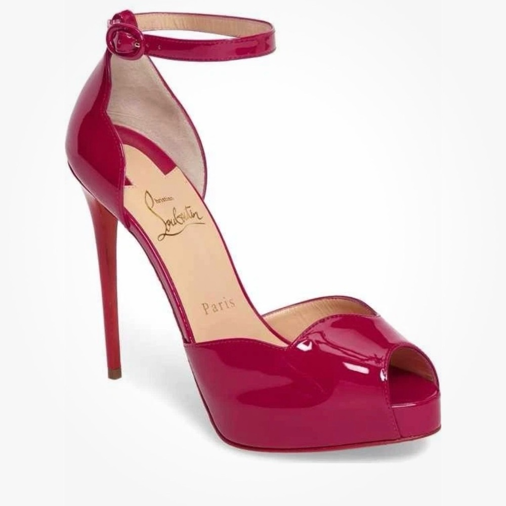 Christian Louboutin Aketata 120 Hot chick Ultra Rose pink pumps